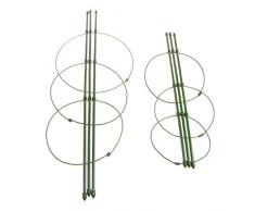 JENOR Supporto per Piante rampicanti da Giardino 45 cm 60 cm Conico graticcio Supporter Frame Rack Stent Gabbie Cerchi