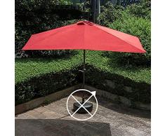 Ombrellone Mezzo Balcone, ombrellone Mezzo Quadrato, per Esterno, terrazza, Giardino, Cortile (Rosso)