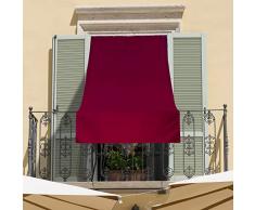 INTRECCI Tende da Sole Tinta Unita da Esterno resistenti allacqua e alle intemperie, Tessuto tinto filo più Colori e Misure Tenda Balcone Terrazzo Giardino 150x300 cm Bordeaux