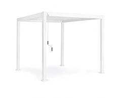 Pergola da Giardino in Alluminio, Gazebo Moderno Bianco Ocean (3 x 4 m)