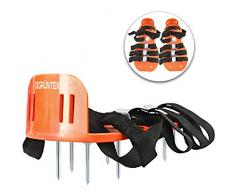 GRÜNTEK Scarpe Arieggiatore Prato Scarpe Chiodate Aeratore Prato e Giardino con Chiodi in Acciaio, Fibbie in Metallo. Taglia Unica