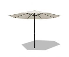 BMOT Ombrellone, Ø300cm Ombrellone da Giardino, Ombrellone UV UPF 40+, Ombrellone da Spiaggia Impermeabile, per Giardino, Balcone, Terrazza - Bianco Crema