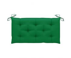 Tidyard Cuscino per Panca da Giardino, Cuscini Grandi per Divano,Cuscino per Panca,Cuscini Pallet, Cuscini da Esterno,Cuscini da Giardino in Tessuto, Verde 100x50x7 cm