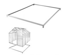 TecTake Serra da Giardino in Alluminio e policarbonato per Piante orto casetta Esterno - Modelli Differenti - (250x185x195 cm con Base | No. 402475)