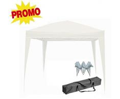 Gazebo pieghevole impermeabile in alluminio 3x3m Champagne - Mod. Promo (Cod.:4448)