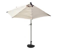 Ombrellone da balcone salvaspazio Parla Plus 135x260x252cm ~ avorio con base