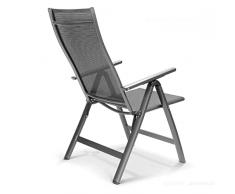 Homeoutfit24 Sedia da Giardino, Sedia Pieghevole, Sdraio Mare per Esterni, Sedia Spiaggia Regolabile per Camping con Schienale, Sedia Mare Balcone in Textilene, Resistente alle Intemperie, Set da 2