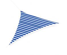 Outsunny Tenda da Sole Vela Ombreggiante Triangolare 5x5x5m Anti-UV e Traspirante in HDPE, Bianca e Blu