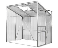 Deuba Serra a Parete Alluminio 3,65m³ 192x127cm Serre a Muro Piante Orto Finestra Ventilazione
