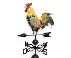 L.J.JZDY Segnavento Gallo Weathervane 48 Pollici Metallo Banderuola con Gallo Ornamento banderuola Banderuola a Tetto Segnavento for tetti