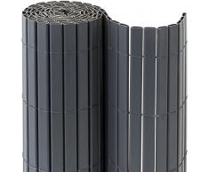 VIRSUS 1 Recinzione da Giardino in PVC 3837, Misura 100x300 cm, Recinto Protezione Privacy, Resistente Impermeabili, barriera frangivento per Esterno, Balcone, terrazza Vari Colori (Grigio)