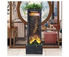 Fontana Da Giardino,Fontana Con Vasca Per Piante E Illuminazione A LED,Grande Fontana DAcqua Dritta Per Esterni E Giardino,Fontana Con Cascata,Per Terrazza,Ornamento Moderno A Cascata Per Interni ( C