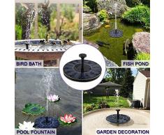 BAONUOR - Fontana a energia Solare per laghetto, con 6 Effetti a energia Solare, Galleggiante, Pompa per laghetti da Giardino o fontane a zampillo