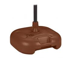Relaxdays Base per Ombrellone, da Riempire con Acqua o Sabbia, per Aste D 25-32mm, Supporto in Plastica,43x43 cm,Marrone
