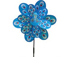 Washranp Girandola Giocattolo Sequin Wind Spinner Bella Fai da Te Doppi Strati Bambini Pavone Mulino A Vento Giocattolo per Bambini Bambini Adulti Decorazioni per Esterni Colore Casuale