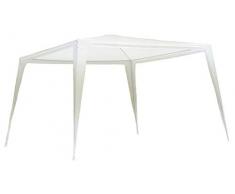 SF SAVINO FILIPPO Gazebo Tenda in Ferro e Metallo Bianco Metri 3x2 Telo in TNT PE 110 gr/mq plastificato Bianco per Campeggio Fiera terrazzo Mercato
