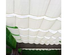 Ombra a Onda Vela,Onda Ombra Copertura a Forma di U,Teloni Sun Ombreggianti,Tenda a Vela Estensibile con Blocco UV al 90%,Telo Ombra,con Accessori,per Patio,Bianco (1.5x6m/4.9x19.7ft)