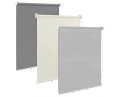 WOLTU Tenda avvolgibile verticale per esterni Tenda da Sole a Caduta Verticale a Rullo Tenda Parasole Antivento Privacy per Balcone Terrazzo Giardino Gazebo, 140x240 cm Grigio