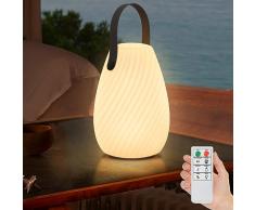 light to hope Lampada da Tavolo Senza Fili, Lampada da Tavolo Ricaricabile 8 Colori RGB LED luce Bianca Calda, Impermeabile IP44 con Telecomando per Interno ed Esterno Ristoranti Giardino (Lamp 2)