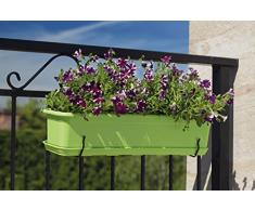 Balconiera fioriera con sottovaso Venere 30 cm Bianco