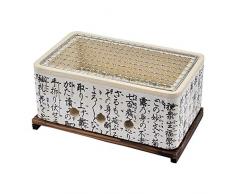 Giapponese 4 in 1 Ceramica Hibachi BBQ Grill Grill YAKitori Barbecue Charcoal Mini Grill Grill Cooking Stufa allaperto Camping Griglia Portatile BBQ BBQ Cucina Stufa