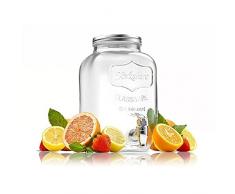 Dispenser con rubinetto, Fontana Di Vetro Per Bevande con capacità di 4L