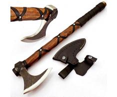 Ascia vichinga originale forgiata a mano su ordinazione JWC-1232 del acciaio al carbonio dellascia vichinga di Ragnar Lothbrok