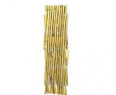 MEDIAWAVE Store Steccato estensibile in bamboo 377512 giardino recinzione 60x240 cm