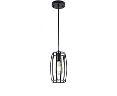 Luce ovale Telaio in Ferro Battuto soffitto Facile da installare ciondolo in metallo leggero Nel Retro Style Restaurant Bar Cafe Cabin corridoio del padiglione decorazione della lampada Rustico Indust