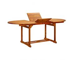 vidaXL Tavolo da Esterno Estendibile Tavola Arredo da Giardino Tavolinetto Tavolo da Pranzo Arredamento Terrazzo Patio Legno di Acacia