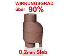 FILTRO PLUVIALE - FILTRO PER ACQUA PIOVANA marrone T33 per barile di acqua piovana serbatoio di acqua piovana con INSTALLAZIONE UNIVERSALE 75-110mm CON RUBINETTO