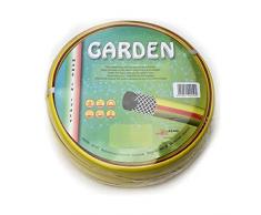 Tubo gomma giardino canna acqua 3/4" x 25 mt MADE IN ITALY rinforzato irrigazione casa orto giardino cantiere.