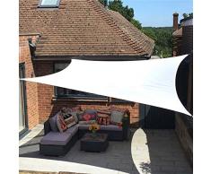 Clara Shade Sails - Vela Tenda Parasole da Giardino/Veranda Premium Sun, 98% Protezione UV, Impermeabile (Rectangle 4m x 5m, Bianco)