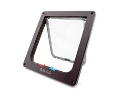 PETCUTE Porta di Cane gattaiola Automatica Porta per Cani Media Porta Cane Porta Basculante per Gatti