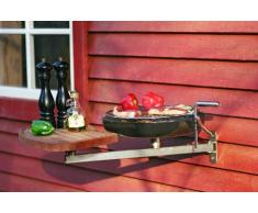 Nielsen Outdoor Solutions – Barbecue con braccio da balcone e tagliere