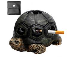 Posacenere a forma di tartaruga, per sigarette, portacenere tascabile, per artigianato, creativo, con coperchio, per casa, giardino e bar tartaruga