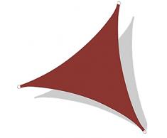 DKLE 3.5x3.5x3.5 m Vela Ombreggiante Impermeabile Giardino, Tenda A Vela Parasole Triangolare, Tenda Parasole Balcone con Kit di Montaggio, per Esterni Giardino Verande