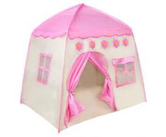 Zwini Tenda da Gioco per Bambini Pieghevole Tenda da Gioco per Bambini Pieghevole per Bambini Principessa Rosa La Tenda Castel Castel Include Una Borsa Portatile per Giochi da Interno ed Esterno