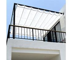 Rettangolo Ombra a Onda Vela,Onda Ombra Copertura,U Shape Teloni Sun Ombreggianti,Vele Tendalino a Onda,Ombra Panno,95% Protezione UV,per Giardino,Carport,Bianco (1.4x8m/4.5x26.2ft)