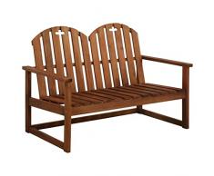 vidaXL Panchina da Giardino 2 Posti Panca da Esterno Arredamento per Giardino Sedile per Patio Mobili da Esterni Legno Massello di Acacia
