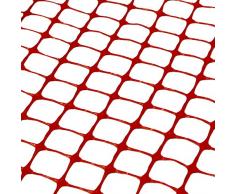 Barriera di sicurezza in plastica PET / Recinzione | SORARA | Arancio | Larga 30 m | Alta 1,2 m / 120 cm | Durevole / Maglia / Rete / Rotolo / Prato / Giardino / Agricoltura / Ambiente / Costru