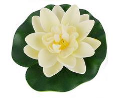 1pc schiuma galleggiante artificiale fiori di loto ninfee finte per laghetto acquario acquario acquario festa di nozze decorazione evento speciale bianco latte qualità premiumDauerhaft Nützlich und