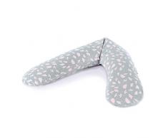 THERALINE - Cuscino per gravidanza e allattamento, imbottito con microperle di sabbia, con rivestimento esterno, 190 cm