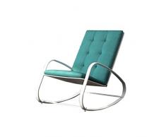 LRQZ-L Sedia Lounge con Balcone, Pausa Pranzo Sedia per Sedia a Dondolo per Adulti, Uomo Anziano in Metallo (Colore : C)