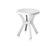 LI.G Tavolo Giotto Tondo in Resina 70 CM Bianco