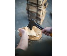 Fiskars Ascia da taglio, 35,5 cm, Rivestimento antiaderente, Acciaio/Plastica con fibra di vetro, Nero/Arancione, X7-XS, 1015618