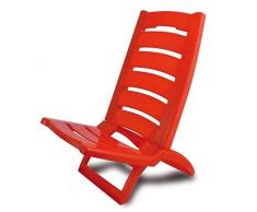 Sdraio bassa pieghevole in plastica colorata, per spiaggia, giardino, mare