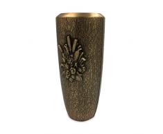 Vaso per tomba in bronzo, decorazione per tomba, in ottone, per cimitero, decorazione per tomba, vaso per sepoltura