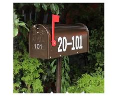 GJX-cassetta della posta Postbox Americana Metallo Mailbox Decorativo, Retro Villa Mail Box Outdoor Rain Latte giornali di Sicurezza, con Serratura Resistente alle intemperie Postbox Fuori