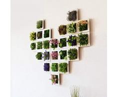 Zentto Simulazione Pianta Portafoto Fiore Artificiale in plastica con Cornice Decorazione da Parete per Giardino Esterno Balcone Portico Soggiorno Nursery
